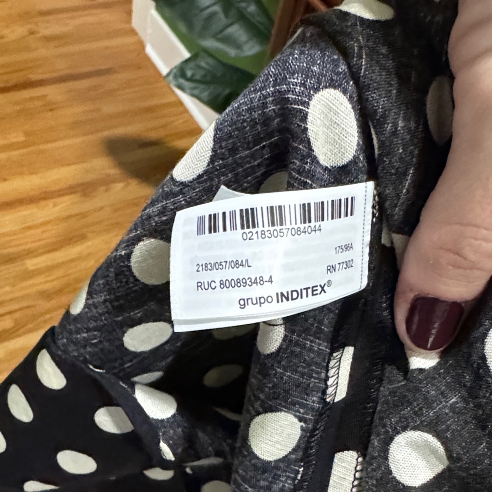 Zara Black and White Polka Dot Midi Dress Fall 2025 - Picture 6 of 6